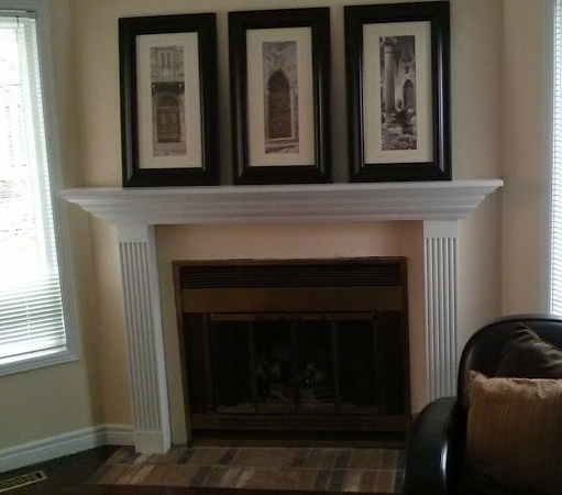 fireplace mantel